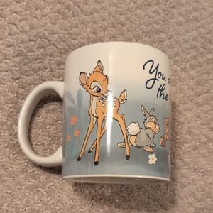 Disney Bioworld Bambi Ceramic Mug - Blue and White NWOT